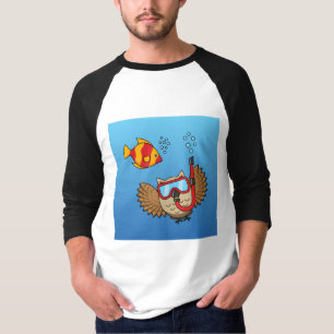 Schnorchelmaske und tropische Fische T-Shirt