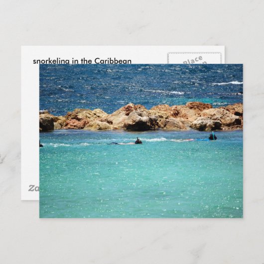 Schnorcheln auf der karibischen Postkarte (Vorne/Hinten)
