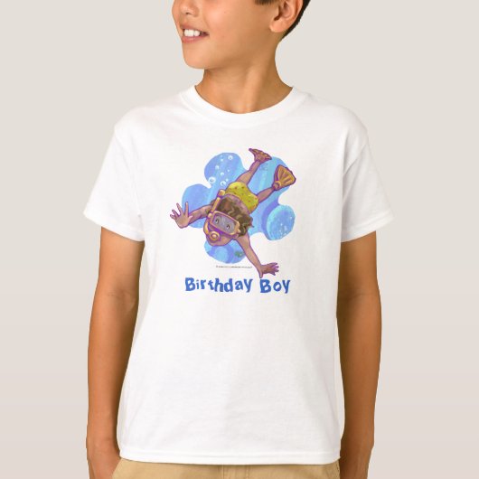 Schnorcheln Birthday Boy Light T - Shirt (Vorderseite)