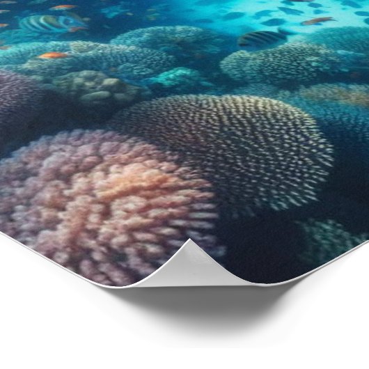 Schnorcheln eines Korallenriffs Poster (Ecke)