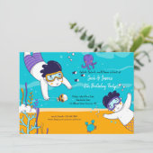 Schnorcheln - Einladung von Twin Boys (Stehend Vorderseite)