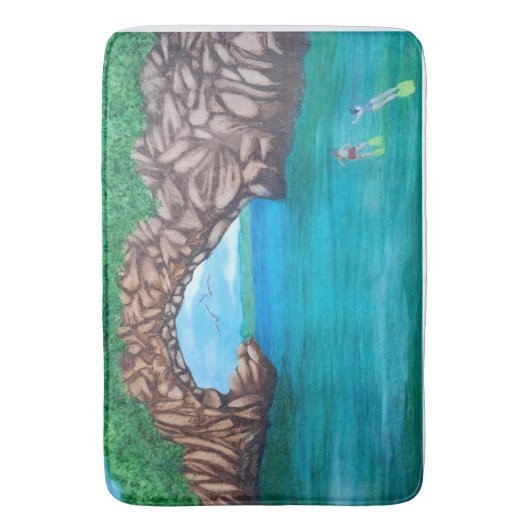 Schnorcheln im Paradies Badematte (Vorderseite Vertikal)