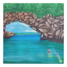 Schnorcheln im Paradies Imitate überzogen Canvas P