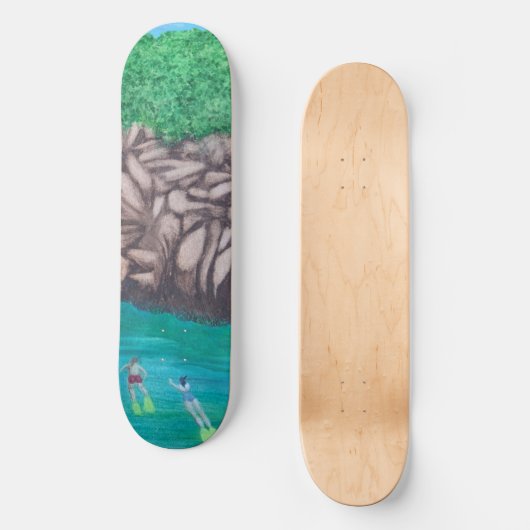 Schnorcheln im Paradies Skateboard (Vorderseite)
