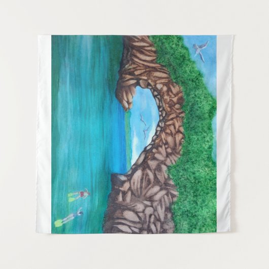 Schnorcheln im Paradies Wandteppich (Vorderseite (Horizontal))