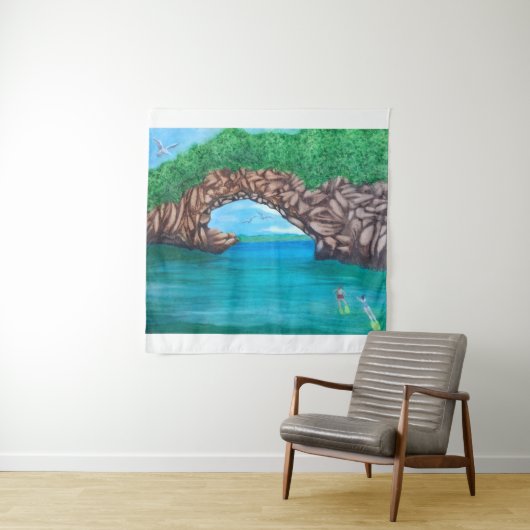 Schnorcheln im Paradies Wandteppich (Beispiel)