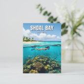 Schnorcheln in der Shoal Bay Anguilla Reisen Postkarte (Stehend Vorderseite)