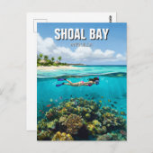 Schnorcheln in der Shoal Bay Anguilla Reisen Postkarte (Vorne/Hinten)