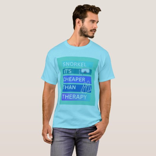 Schnorcheln ist billiger als Therapie T-Shirt (Vorne ganz)