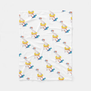 Schnorcheln Kanada Gänse in Flippern und Swim Ring Fleecedecke