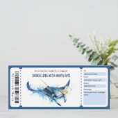 Schnorcheln mit Manta Ray Ticket Geschenkgutschein Einladung (Stehend Vorderseite)