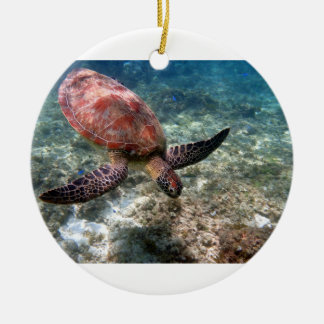 Schnorcheln mit Schildkröte Keramik Ornament