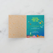 Schnorcheln mit tropischen Fischen Junge Geburtsta Einladung (Innenseite)