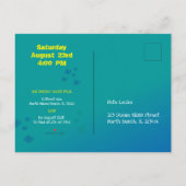 Schnorcheln mit tropischen Fischen Junge Geburtsta Einladungspostkarte (Rückseite)