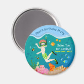 Schnorcheln mit tropischen Fischen Junge Geburtsta Magnet (Vorderseite/Rückseite)