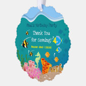 Schnorcheln mit tropischen Fischen Junge Geburtsta Ornament Karte (Links)