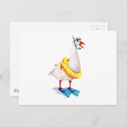 Schnorcheln Postkarte (Vorne/Hinten)