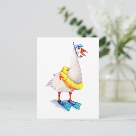 Schnorcheln Postkarte (Stehend Vorderseite)