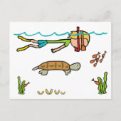 Schnorcheln Postkarte (Vorderseite)