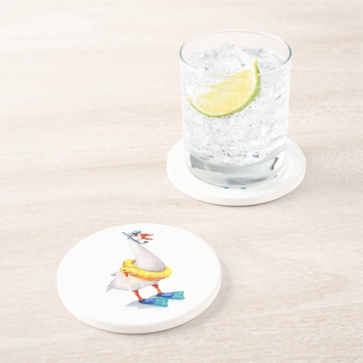 Schnorcheln Sandstein Untersetzer (Seite)