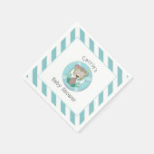 Schnorcheln Teddy Bear Boy Babydusche Serviette (Ecke)