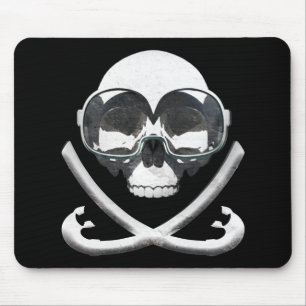 Schnorcheln und Tauchen Piratenflagge Mousepad