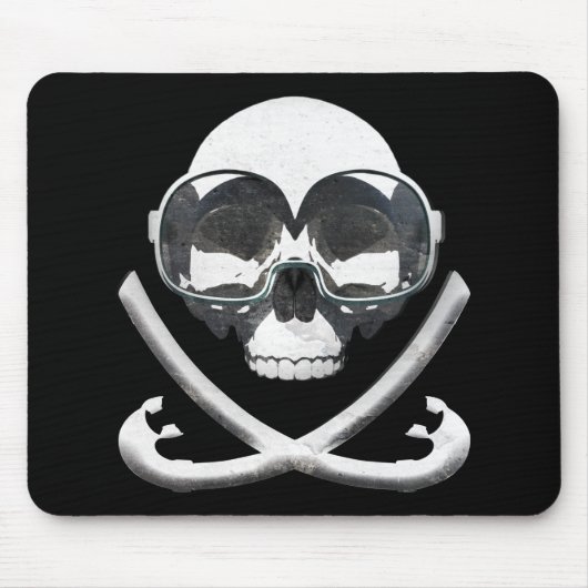 Schnorcheln und Tauchen Piratenflagge Mousepad (Vorne)