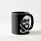 Schnorcheln und Tauchen Piratenflagge Tasse (VorderseiteRechts)