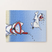 Schnorcheln Westies KiniArt Puzzle (Horizontal)