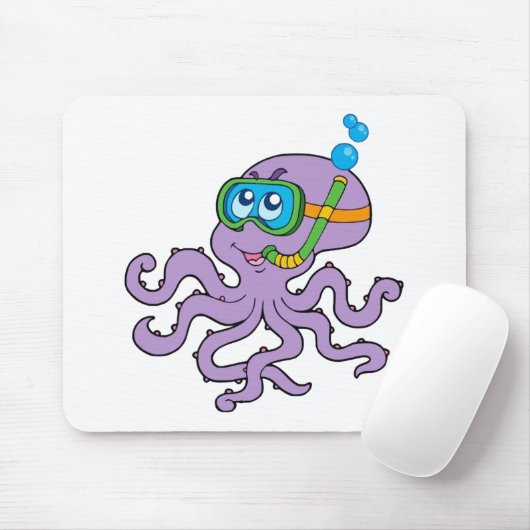 Schnorchelnde Krake Mousepad (Mit Mouse)