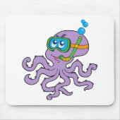 Schnorchelnde Krake Mousepad (Vorne)