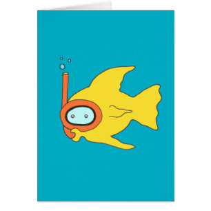 Schnorchelnde schwimmende gelbe Fische