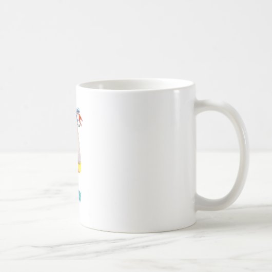 Schnorchelnde weiße Gans Kaffeetasse (Rechts)