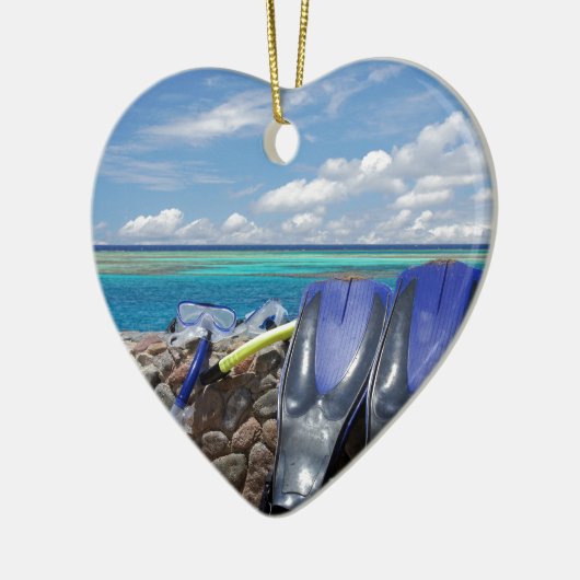 schnorchelnde Werkzeuge Keramikornament (Links)