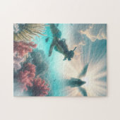 Schnorchler flecken einen Engel Puzzle (Horizontal)