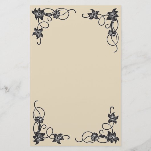 Schnörkel Briefpapier (Vorderseite)