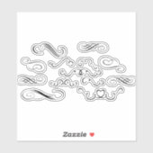 Schnörkel-Rahmen Aufkleber (Blatt)