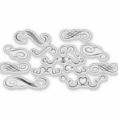 Schnörkel-Rahmen Aufkleber (Vorderseite)