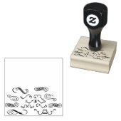 Schnörkel scrollen Rahmen Gummistempel (Stempel)