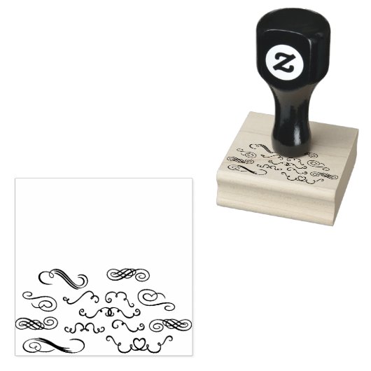 Schnörkel scrollen Rahmen Gummistempel (Stempel)