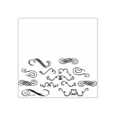 Schnörkel scrollen Rahmen Gummistempel (Prägung)