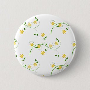 Schnörkel und Blume Button