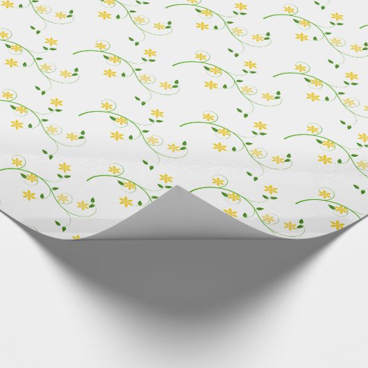 Schnörkel und Blume Geschenkpapier (Ecke)