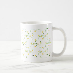 Schnörkel und Blume Kaffeetasse