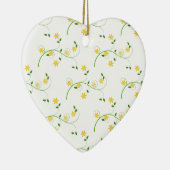 Schnörkel und Blume Keramik Ornament (Rechts)