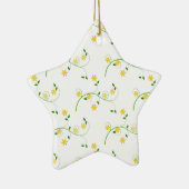 Schnörkel und Blume Keramik Ornament (Rechts)