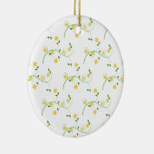 Schnörkel und Blume Keramikornament (Rechts)