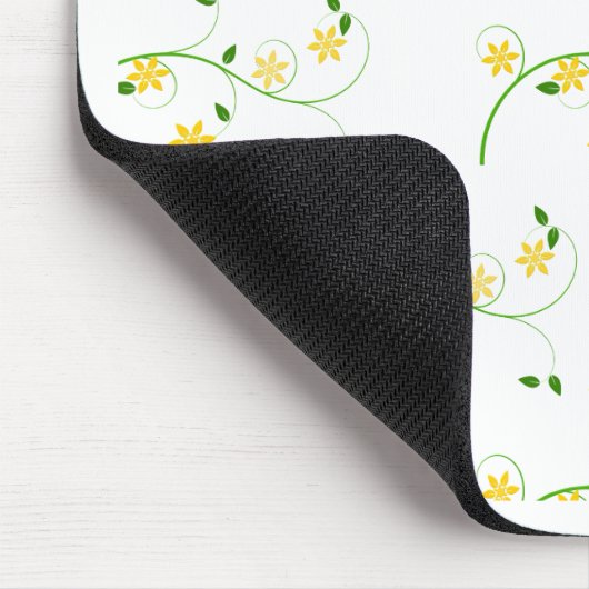 Schnörkel und Blume Mousepad (Ecke)