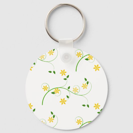 Schnörkel und Blume Schlüsselanhänger (Vorderseite)