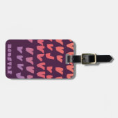 Schnörkel- und Handmuster Gepäckanhänger (Vorderseite horizontal)